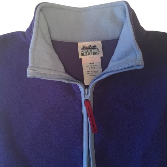 Northern Reflections Vest Fleece Purple Blue Full Zip Medium - Picture 3 of 4